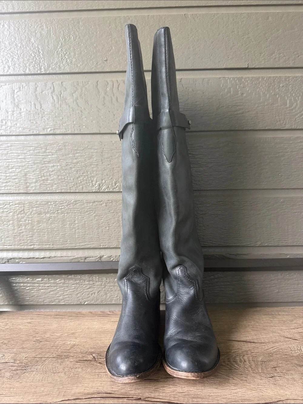 Spirit by Lucchese Women’s Tall Black Leather Riding Boots size 6.5